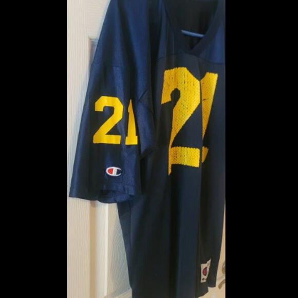 1990s DESMOND HOWARD MICHIGAN FOOTBALL PRACTICE JERSEY #21 HOF CHAMPION SIZE 48 - Picture 4 of 12